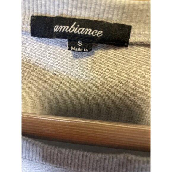 Ambiance Grey Kangaroo Pocket Long Sleeve Pullover Sweatshirt Sz S - Picture 4 of 8